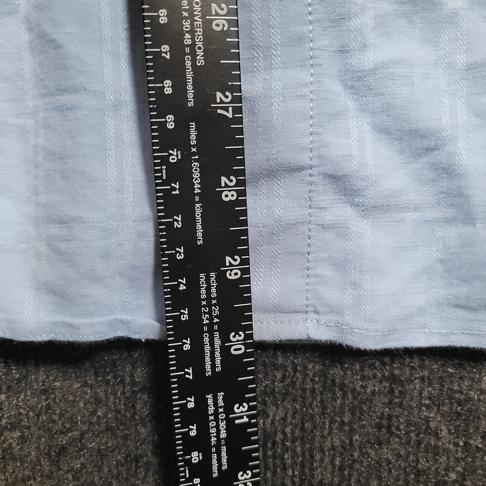 Tommy Bahama Men Button Up Shirt‎ Large Linen Blend Blue Long Sleeve - Picture 9 of 16